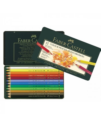 Faber-Castell - Polychromos in metalen etui - set 12