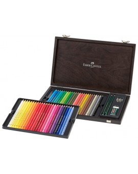 Polychromos 48 kleurpotloden met accessoires in houten koffer