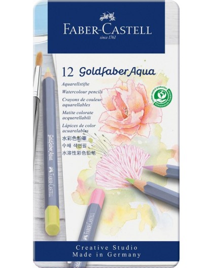 Faber-Castell - Goldfaber Aqua 12 pastelkleuren in metalen etui