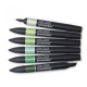 Winsor & Newton Promarker set 6 groene tinten