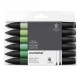 Winsor & Newton Promarker set 6 groene tinten