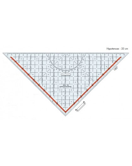 Standardgraph geodriehoek met afneembaar handvat