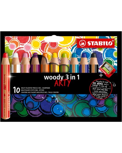 Stabilo Woody 3 in 1 set 10 + slijper