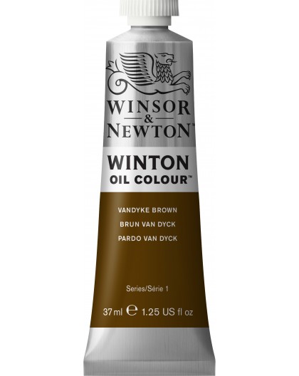 W&N Winton Oil Colour - Vandyke Brown tube 37ml